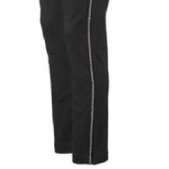 Cabi - The Peyton Multicolor Ribbon Side Stripe Black Pants - Women Size 8 - Picture 4 of 16